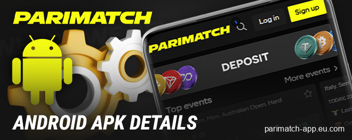 Details of the Parimatch mobile app for Android