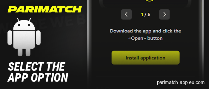Download the Parimatch app on your Android device