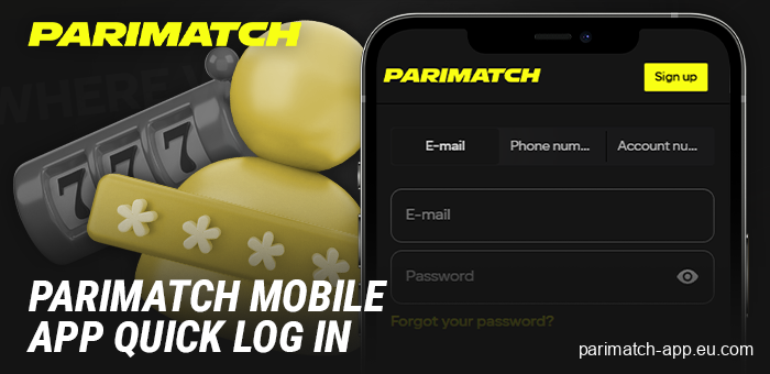 Authorization in the Parimatch mobile app - how to log into your account