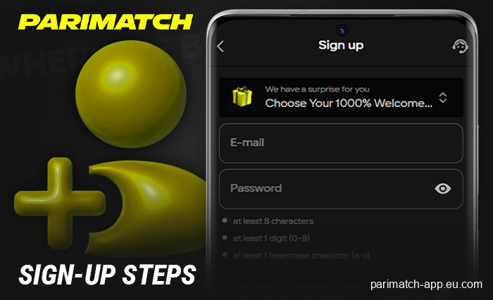 How to create an account in the Parimatch mobile app