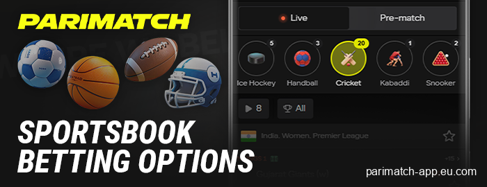 About the sports betting section in the Parimatch India app