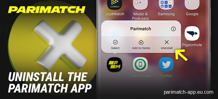 How to delete the Parimatch app from your mobile device