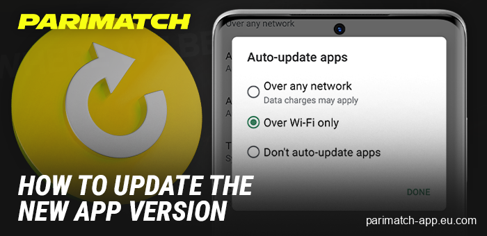 Parimatch mobile app updates - how to update