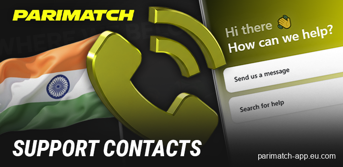 Ways to contact Parimatch support for Indian users